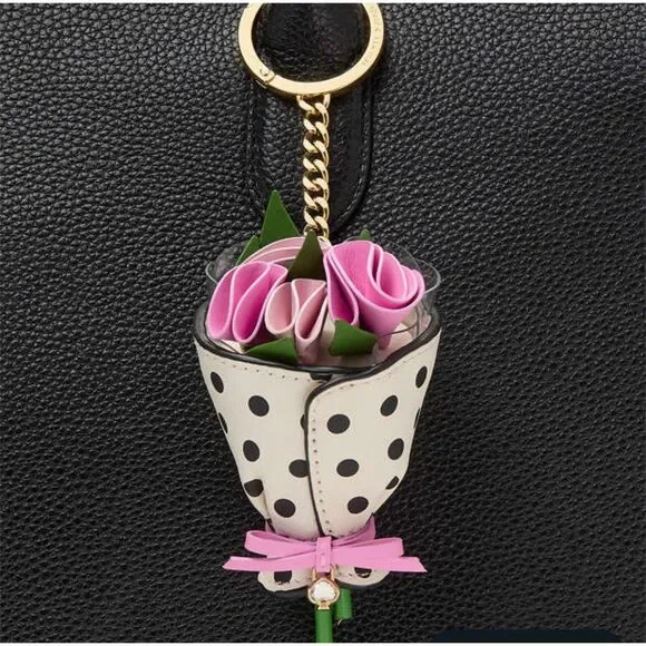 Kate Spade Flora Flower Bouquet Bag Charm - Picture 3 of 4